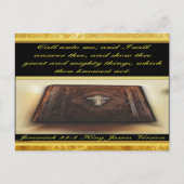 Ruf mich an, und ich werde dir Jeremija 33:3 antwo Postkarte (Vorderseite)