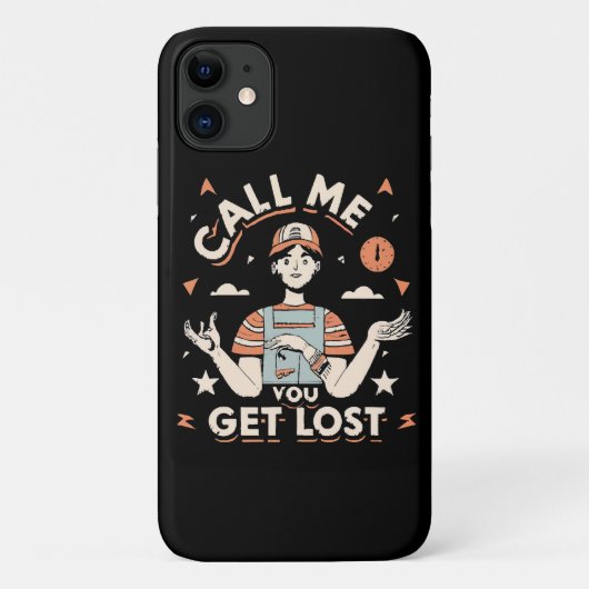 Ruf mich an, wenn du dich verirrst Case-Mate iPhone hülle (Rückseite)