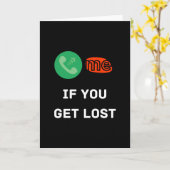 Ruf mich an, wenn du dich verirrst karte (Gelbe Blume)