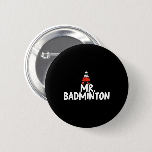Ruf mich Badminton Player Funny Shuttle an Button (Vorne & Hinten)