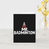 Ruf mich Badminton Player Funny Shuttle an Karte (Gelbe Blume)