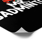 Ruf mich Badminton Player Funny Shuttle an Poster (Ecke)