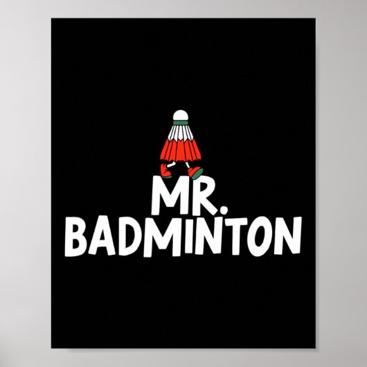 Ruf mich Badminton Player Funny Shuttle an Poster (Vorne)
