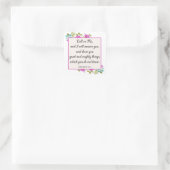 Ruf mich Bibelverse Jeremiah Christlich an Quadratischer Aufkleber (Tasche)