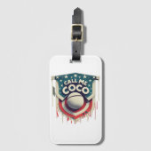 Ruf mich Coco als Champion an Gepäckanhänger (Vorderseite Vertikal)