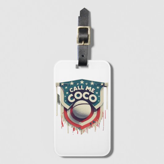 Ruf mich Coco als Champion an Gepäckanhänger (Vorderseite Vertikal)