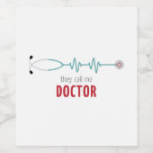 Ruf mich Doktor an Weinetikett (Einzelnes Label)