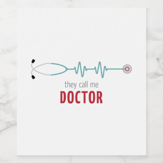 Ruf mich Doktor an Weinetikett (Einzelnes Label)