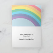 Ruf mich glücklich Irish Gnome St Patricks Day Hol Dankeskarte (Innenseite)