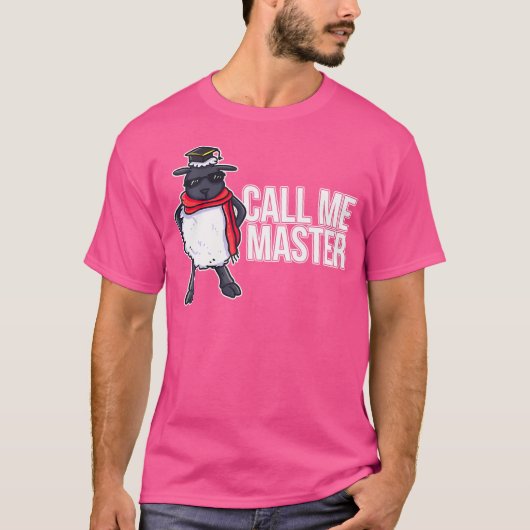 Ruf mich Master Abschluss Sheep T-Shirt (Vorderseite)