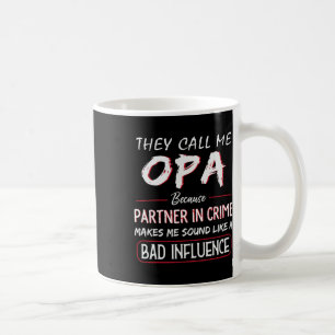 Ruf mich Opa an, denn Partner in Crime Funny Vathe Kaffeetasse