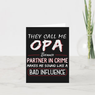 Ruf mich Opa an, denn Partner in Crime Funny Vathe Karte