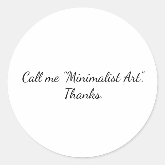 Ruf mich "Sticker" an Runder Aufkleber (Vorderseite)