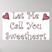 Ruf mich Sweetheart Poster (Vorne)