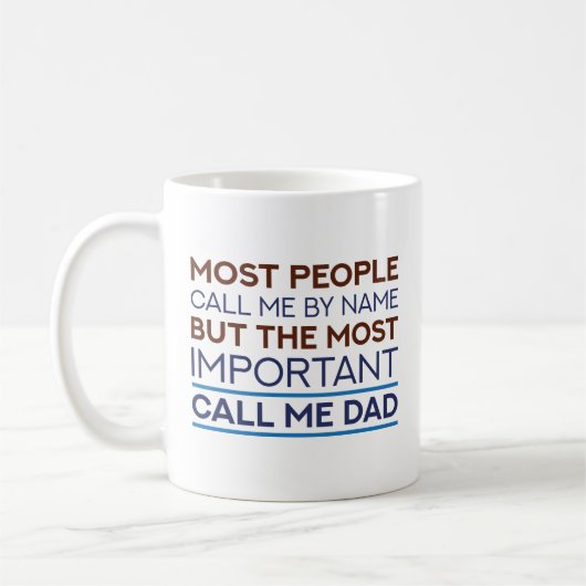 Ruf mich Vater an Kaffeetasse (Links)
