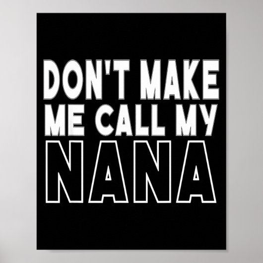 Ruf nicht an Oma Kleinkind Oma Muttertag Poster (Vorne)