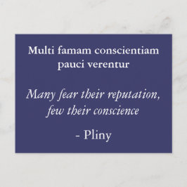 Ruf oder Gewissen - Zitat der Pliny Postkarte
