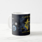 Ruf seinen Namen an Kaffeetasse (Vorderseite Links)