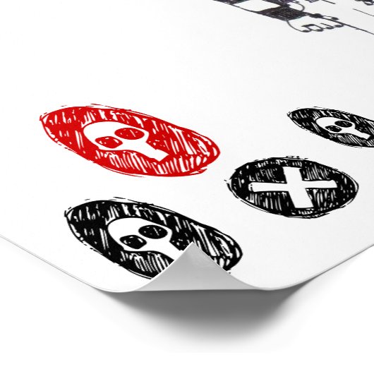 Ruf uns Creepy an Poster (Ecke)