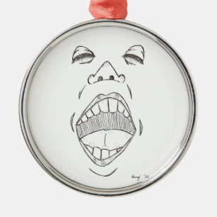 "Ruf-" Verzierung Silbernes Ornament