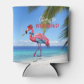 Rufe an Coole Flamingo Tropical Beach Dosenkühler (Vorderseite)