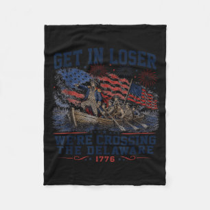 Rufe In Crossing The Delaware 4. Juli Vintage 1 Fleecedecke