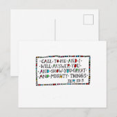 Rufe Mich An Postkarte (Vorne/Hinten)