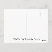 Rufe Mich An Postkarte (Rückseite)