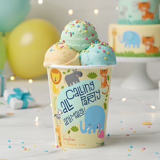 Rufen alle Party Kindergeburtstag Party Pappbecher