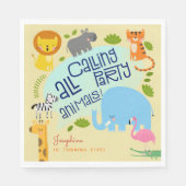 Rufen alle Party Kindergeburtstag Party Serviette (Vorderseite)