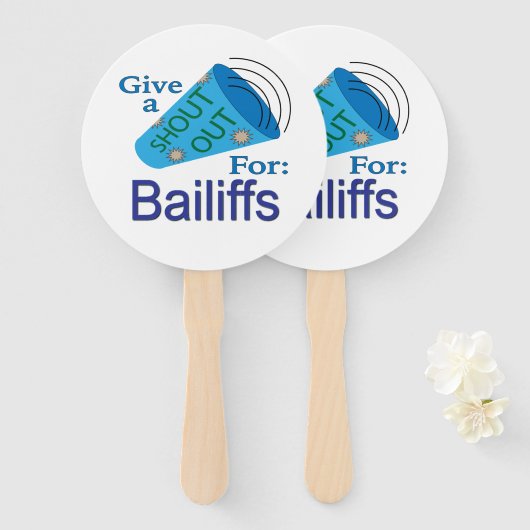 Rufen für Bailiffs Fächer (Vorne und Hinten)