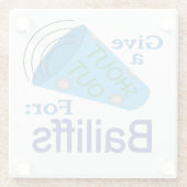 Rufen für Bailiffs Glasuntersetzer (Rückseite)