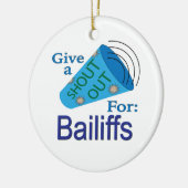 Rufen für Bailiffs Keramik Ornament (Links)