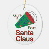 Rufen für den Weihnachtsmann Keramik Ornament (Links)