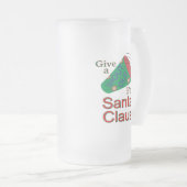 Rufen für den Weihnachtsmann Mattglas Bierglas (VorderseiteRechts)