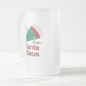 Rufen für den Weihnachtsmann Mattglas Bierglas (Vorderseite Links)