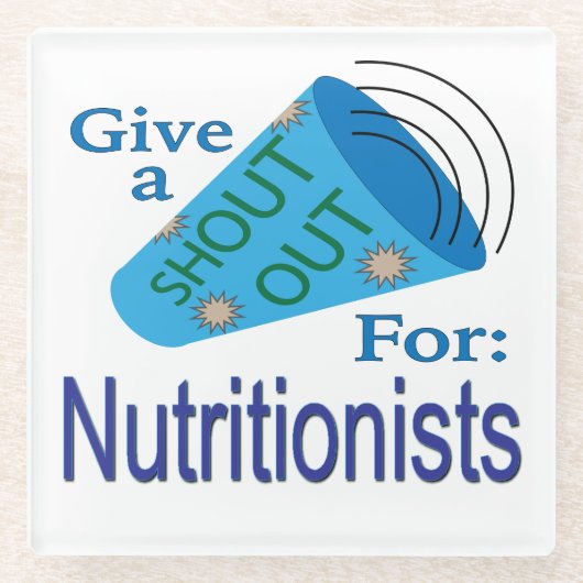 Rufen für Ernährungswissenschaftler Glasuntersetzer (Vorderseite)