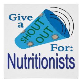 Rufen für Ernährungswissenschaftler Poster