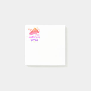 Rufen für Helden im Gesundheitswesen Post-it Klebezettel