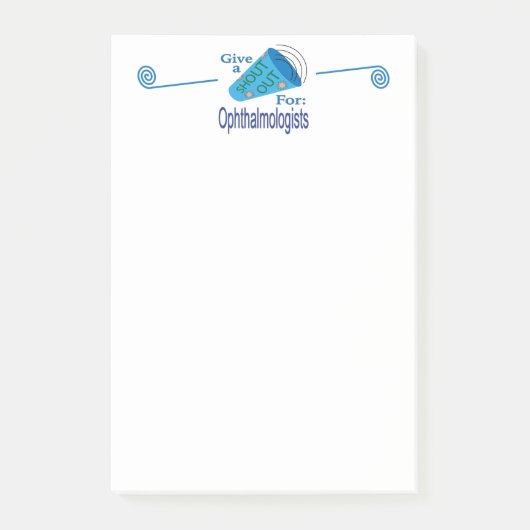 Rufen für Ophthamologen Post-it Klebezettel (Vorderseite)