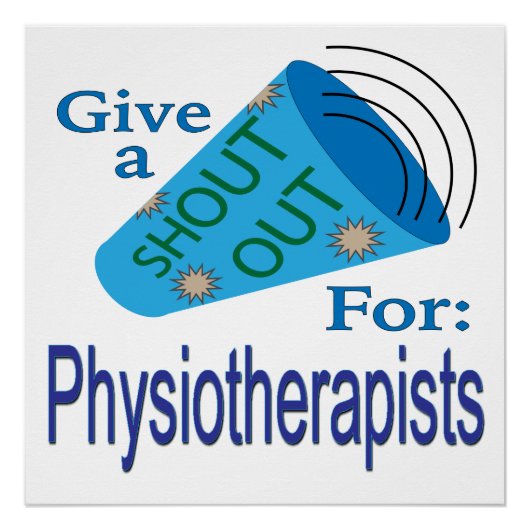 Rufen für Physiotherapeuten Poster (Vorderseite)