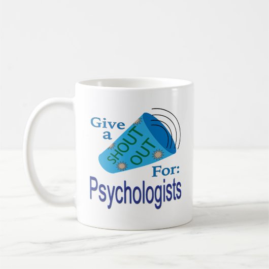 Rufen für Psychologen Kaffeetasse (Links)