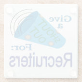 Rufen für Recruiter Glasuntersetzer (Rückseite)