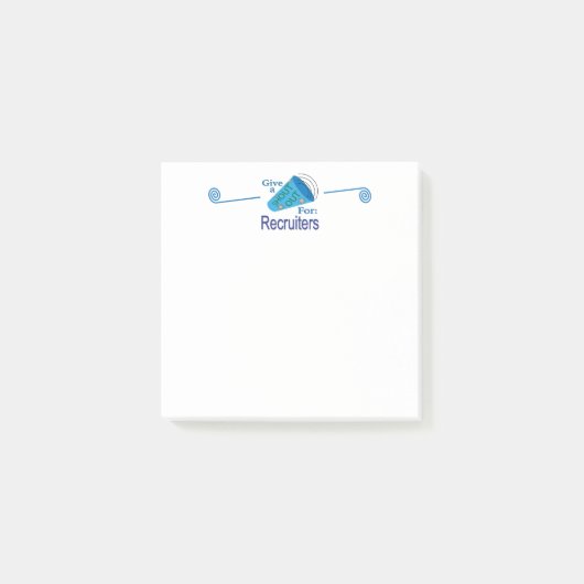 Rufen für Recruiter Post-it Klebezettel (Vorderseite)
