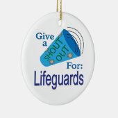 Rufen für Rettungsschwimmer Keramik Ornament (Rechts)