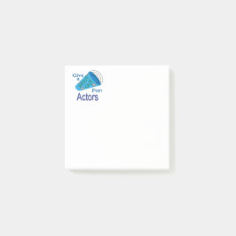 Rufen für Schauspieler Post-it Klebezettel
