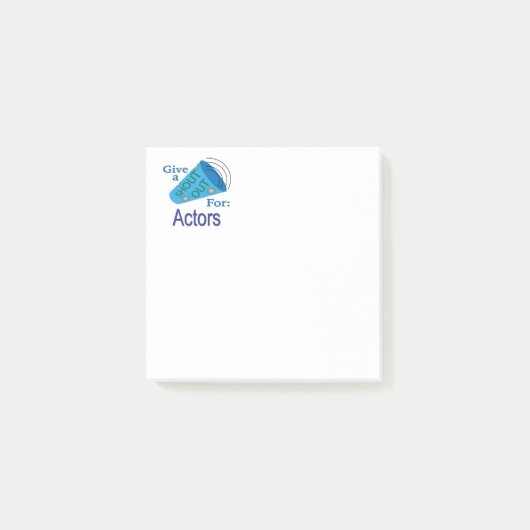 Rufen für Schauspieler Post-it Klebezettel (Vorderseite)