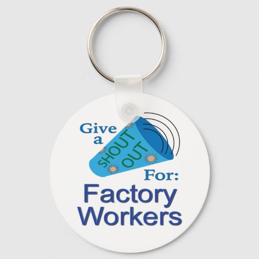 Rufen für Werksarbeiter Schlüsselanhänger (Vorderseite)