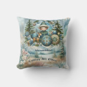 Rufen Sie alle Elfen Weihnachtsbaumschnee Kissen (Vorderseite)