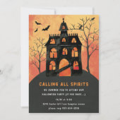 Rufen Sie alle Geister l Spooky Beängstigend House Einladung (Vorderseite)